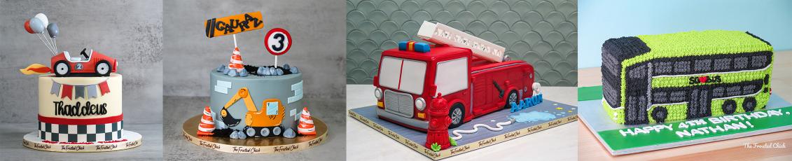 vehicles transport cake